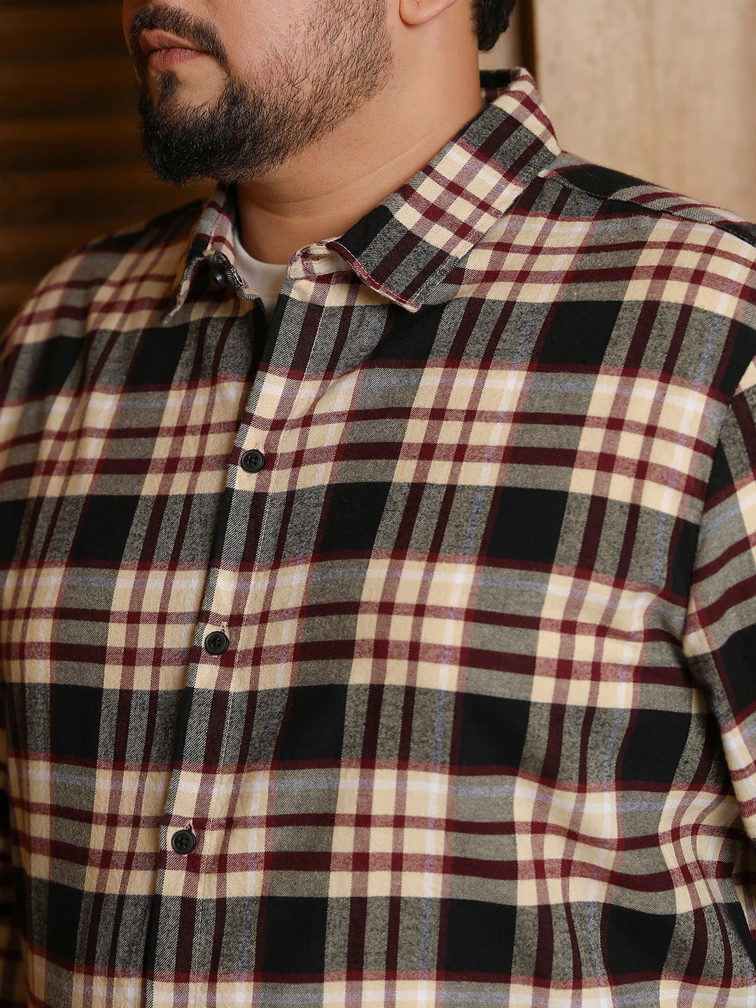 Dark-Plaid Relaxed Shirt - Image 7
