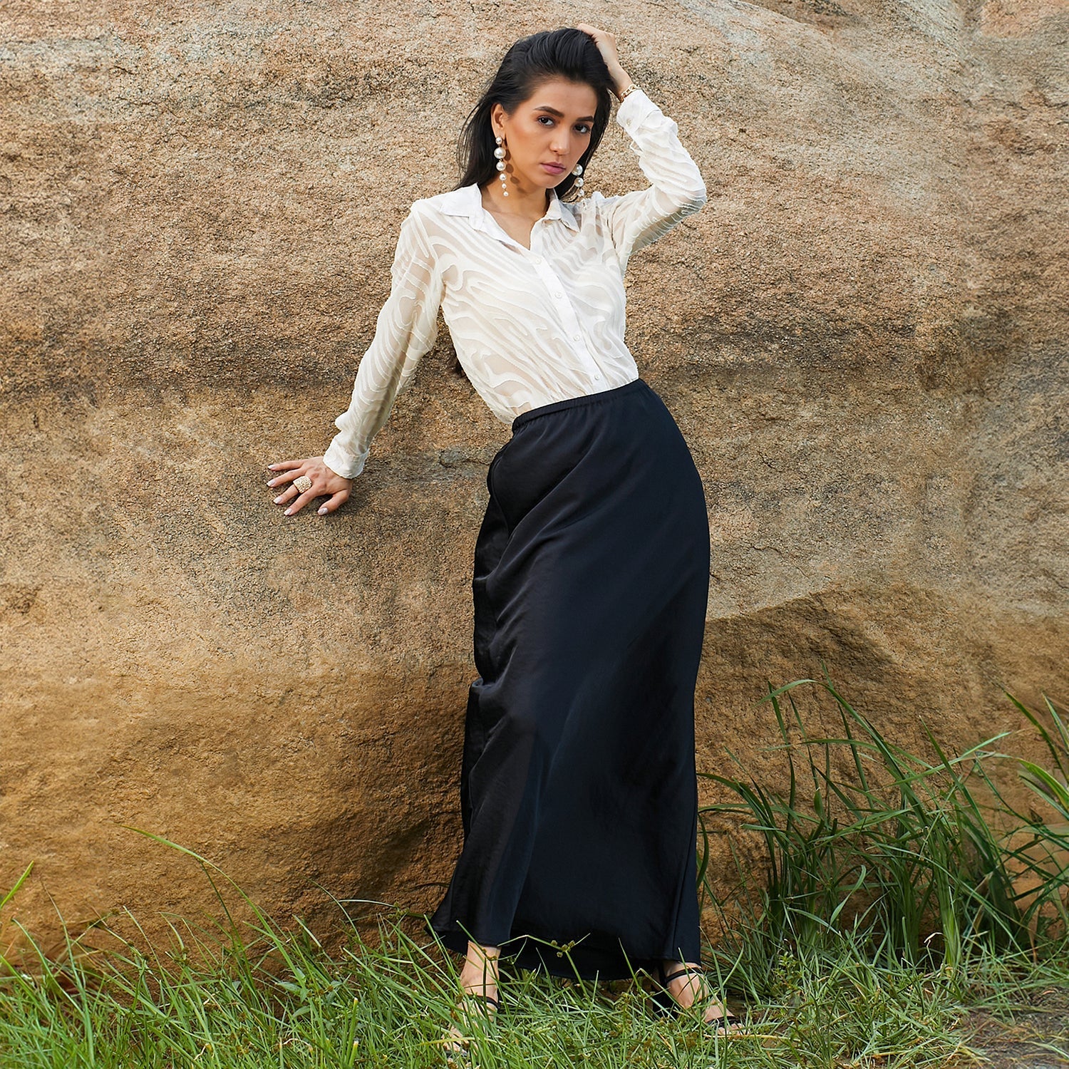 Textured Sheer Shirt - Image 6