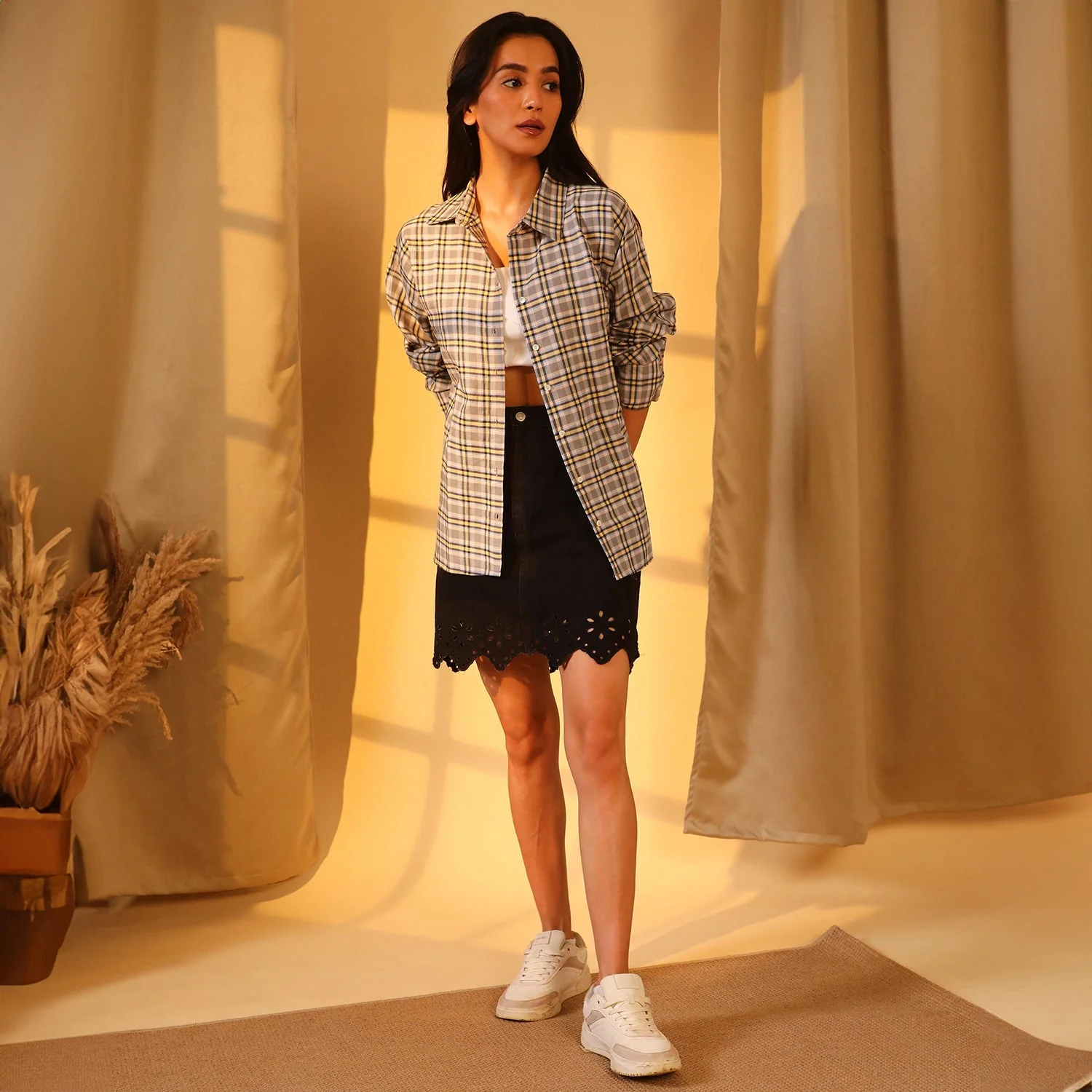 Tartan Plaid Boxy Shirt - Image 5