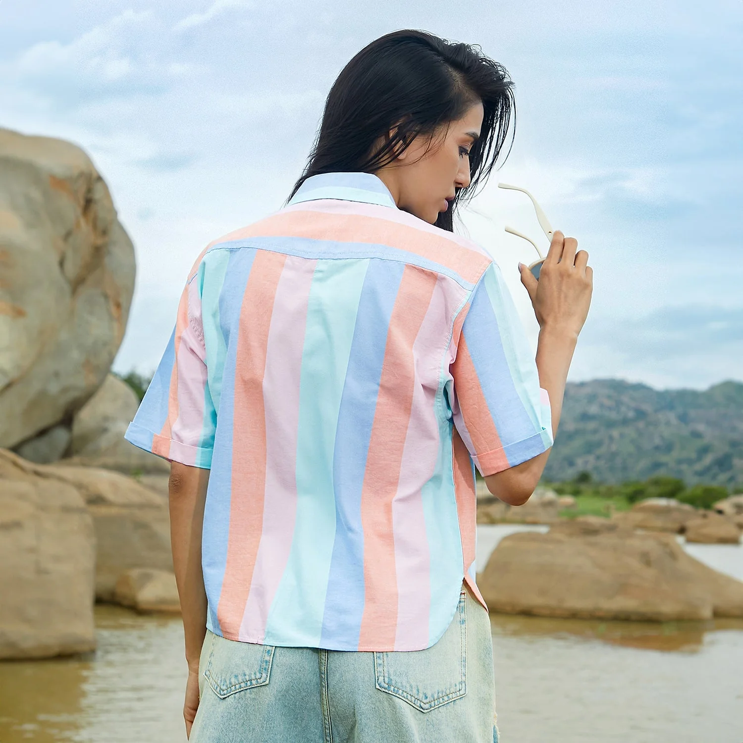 Striped Boxy Shirt - Image 4