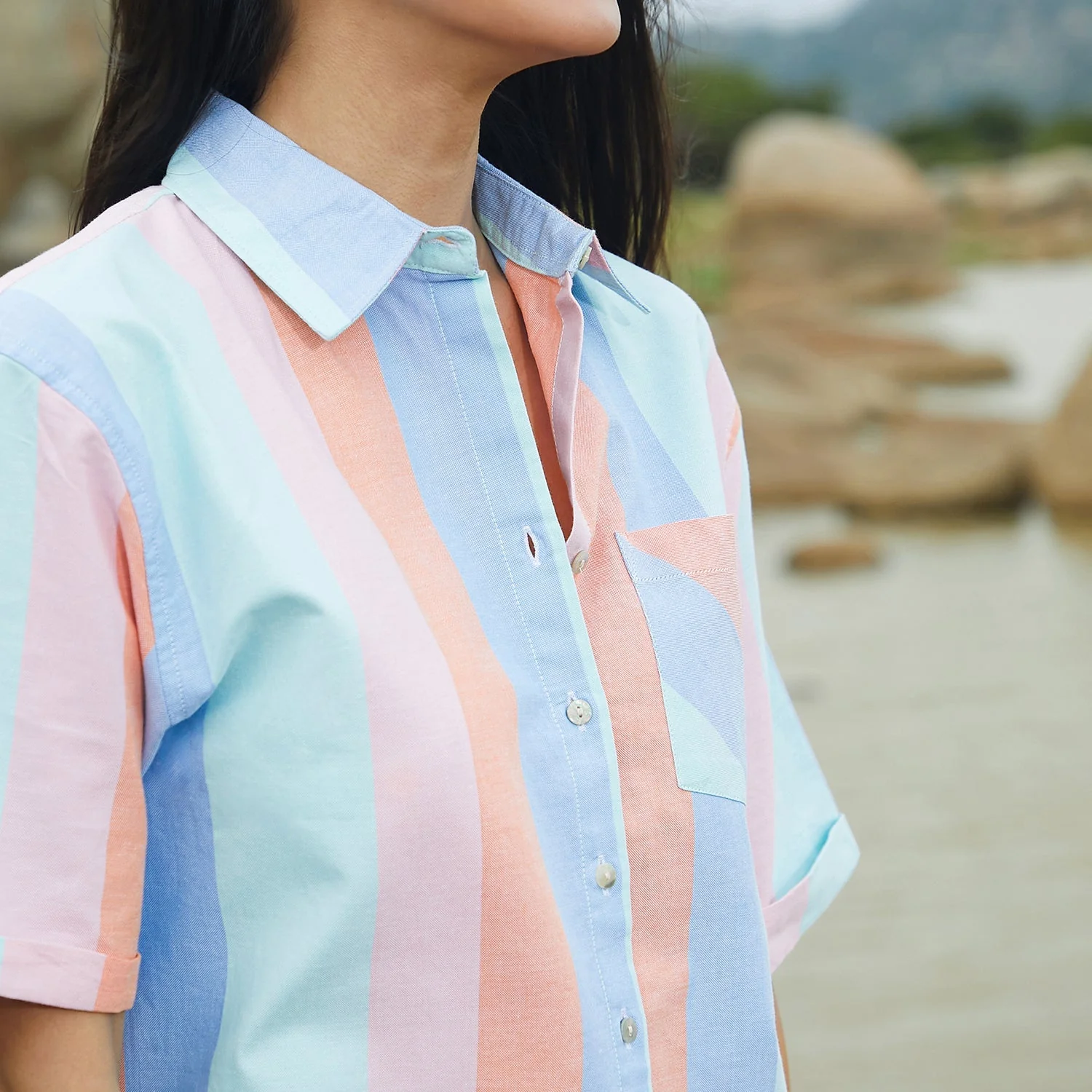 Striped Boxy Shirt - Image 7