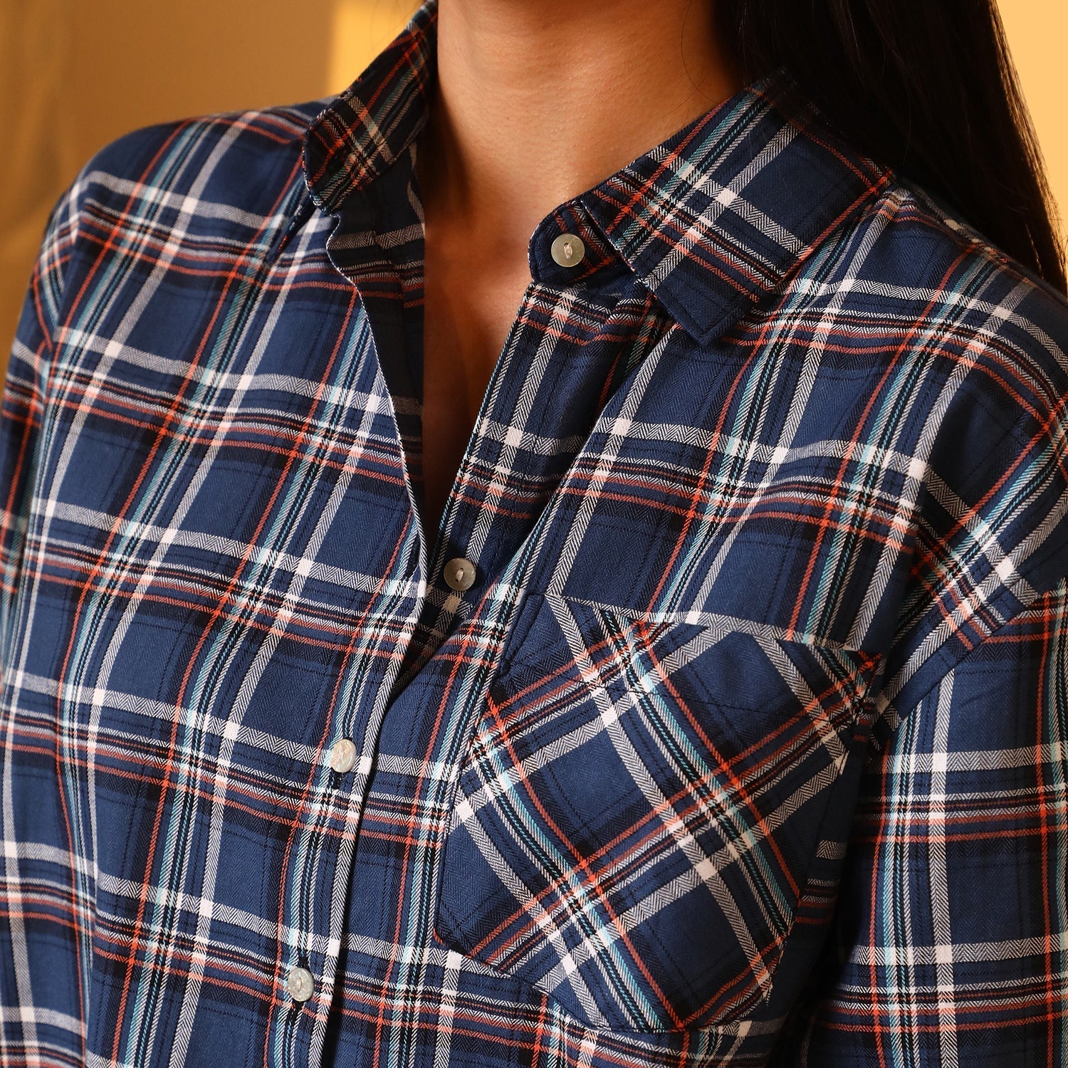 Tartan Plaid Boxy Shirt - Image 7