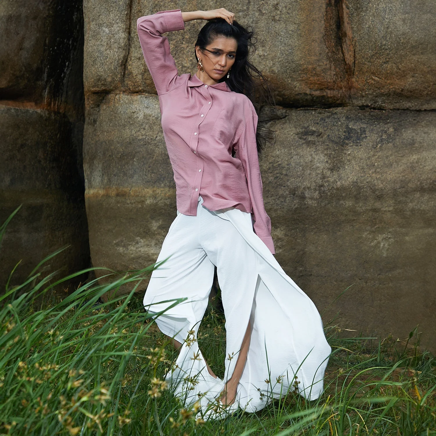 Solid Wrinkled Shirt - Image 5